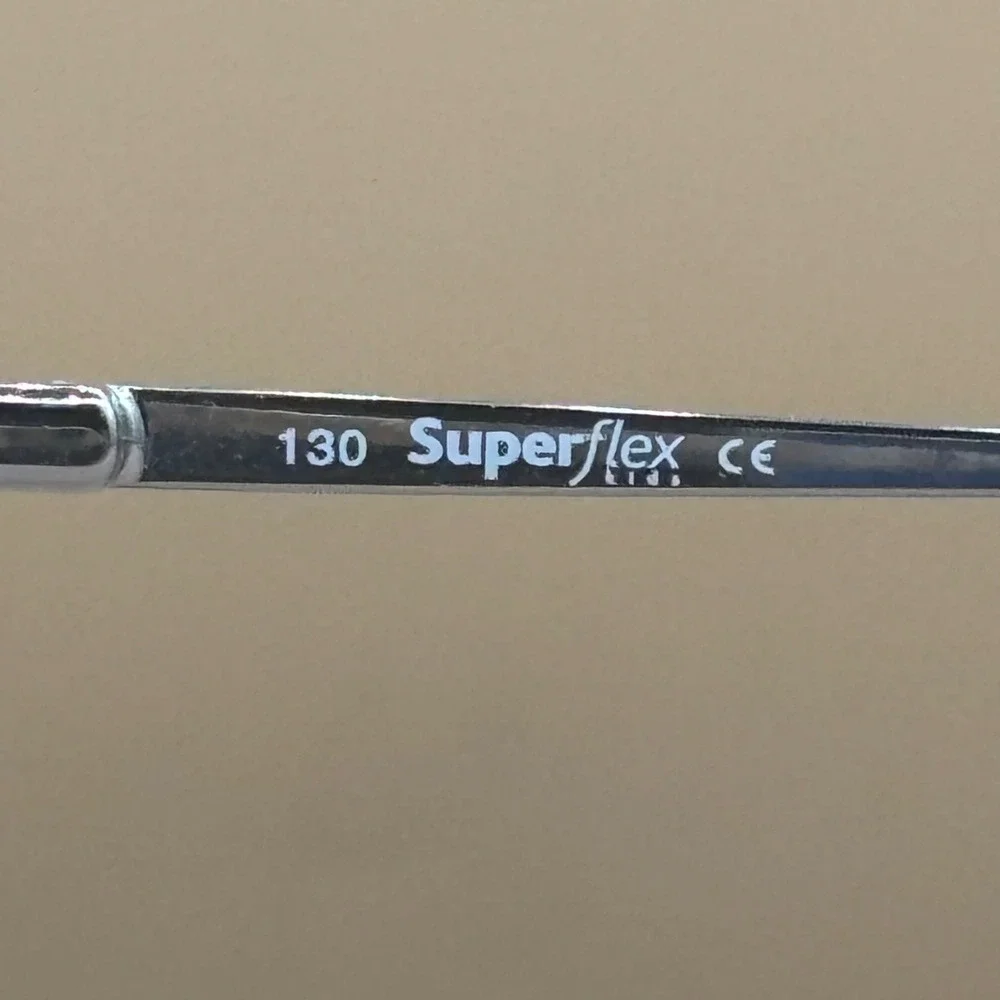 Superflex Kids SFK-238 Blue Glitter Silver Round Eyeglasses Frames 46-19-130